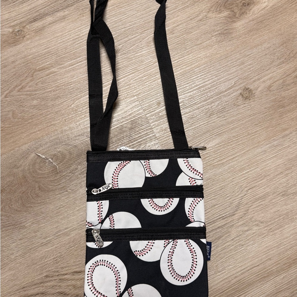 Baseball Print Crossbody Bag
